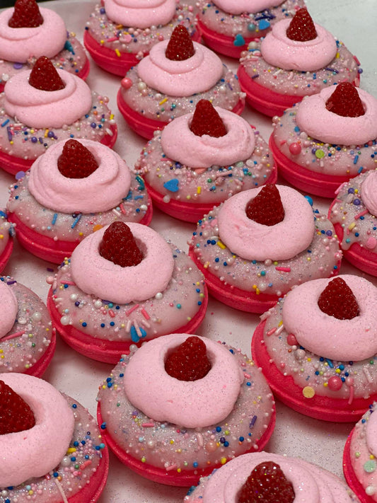 Strawberry Donut Bath Bomb