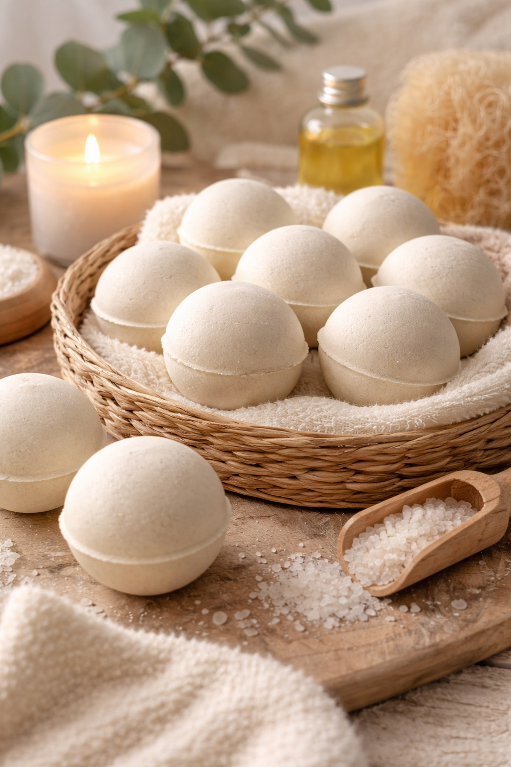 Lavender Bath Bombs (Dye-Free)